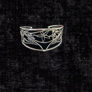 Sterling Silver Floral Cuff Bracelet